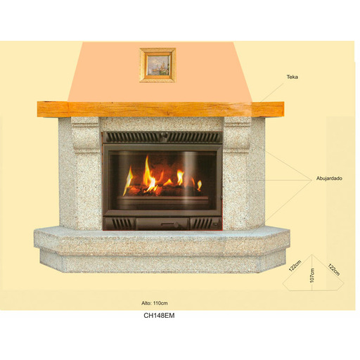 REVEST.CHIMENEA ESQUINA MAD.MOD.CH148EM LOFRE